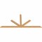 Ekena Millwork Saratoga Timber Gable Bracket, Western Red Cedar, 84"W x 38"H x 1 1/2"D x 3 1/2"F, 11/12 Pitch GBW084X38X0204SAR00SWR - alternate 4